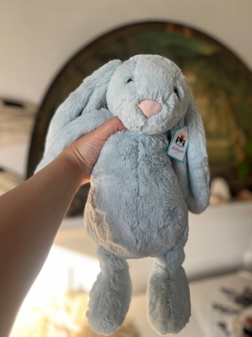 Rare Large Bashful Beau Baby Blue Bunny NWT Jellycat
